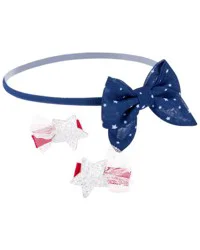 Carters Baby 3-Pack Hair Accessories Navy/Red 12-24