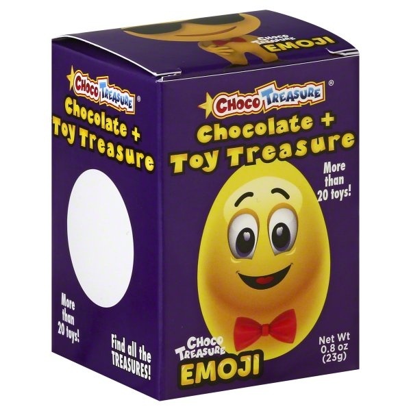 slide 1 of 1, Choco Treasure Chocolate Emoji Toy, 0.8 oz