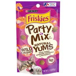 Purina Friskies Party Mix Cat Treats, Natural Yums With Wild Shrimp