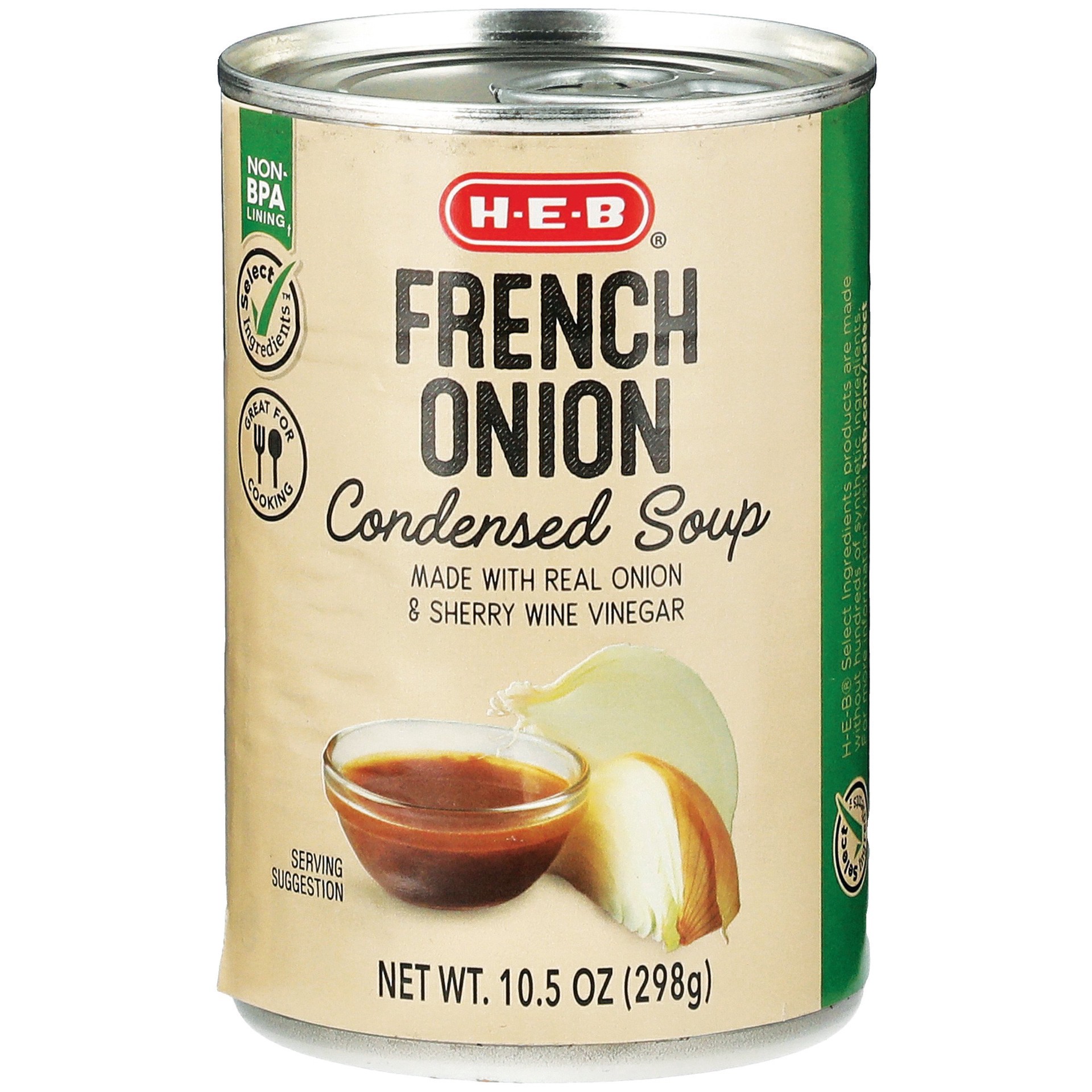 slide 1 of 1, H-E-B Select Ingredients French Onion Condensed Soup, 10.5 oz