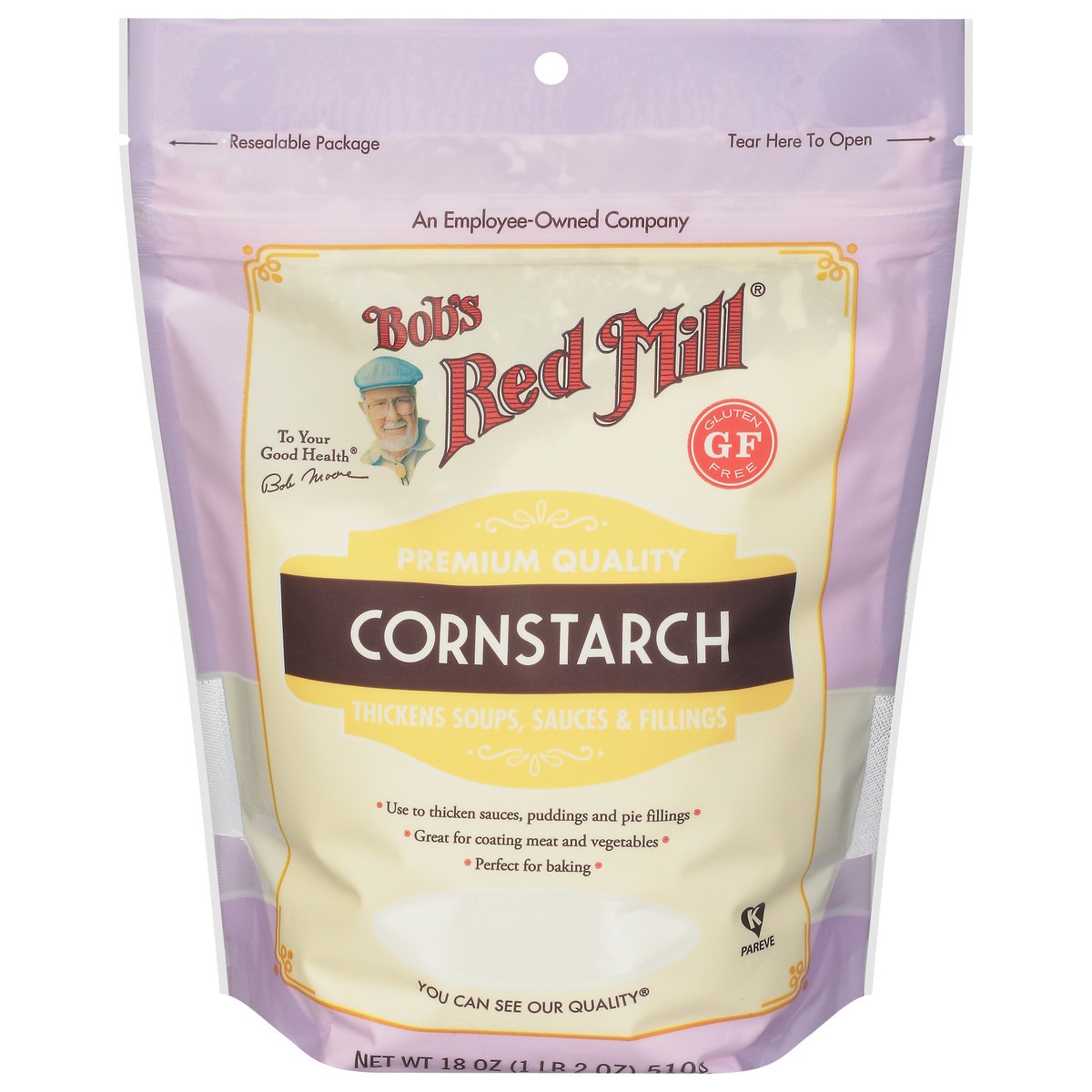 slide 1 of 9, Bob's Red Mill Premium Quality Cornstarch 18 oz, 18 oz