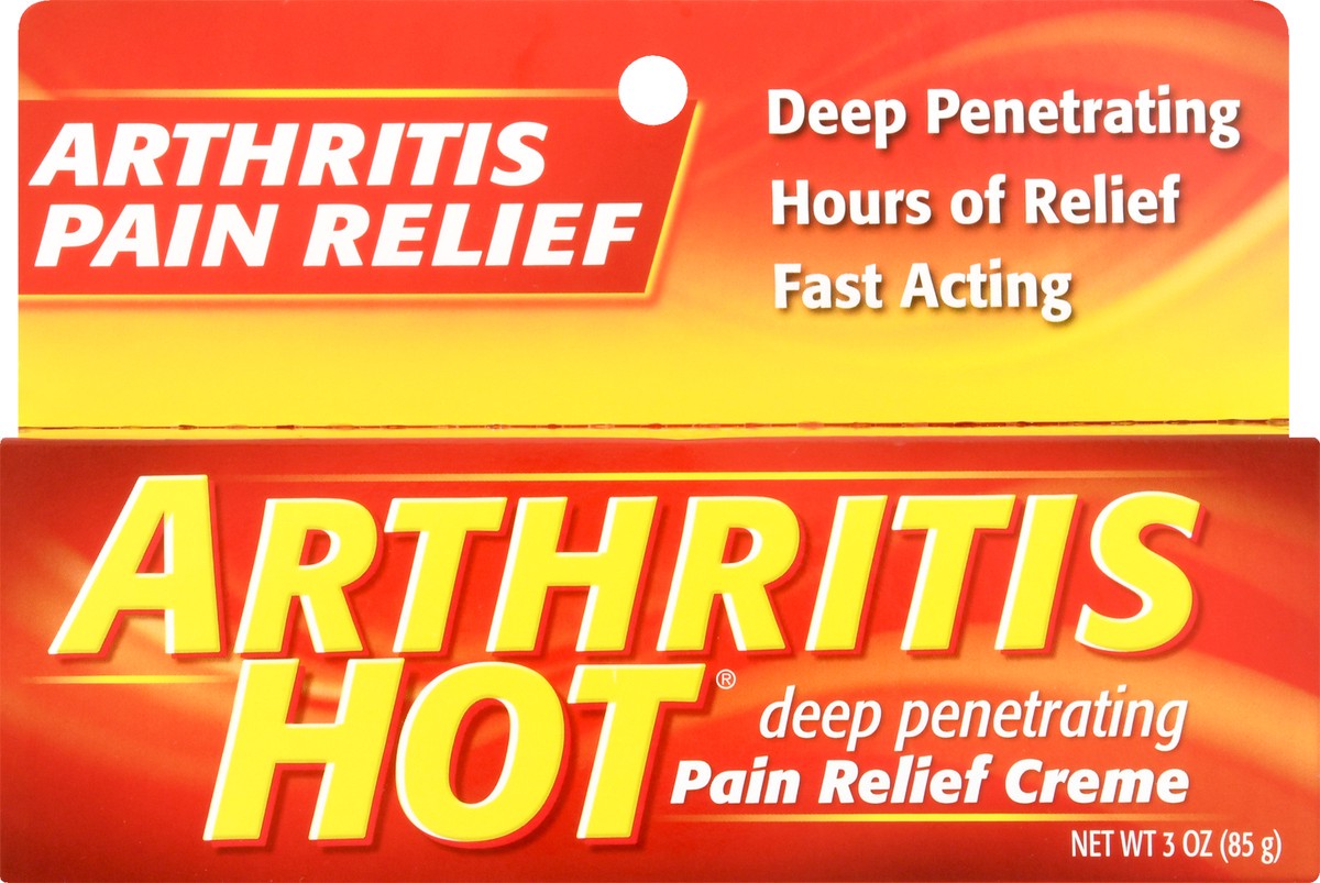 slide 1 of 9, Arthritis Hot Pain Relief Creme 3 oz, 3 oz