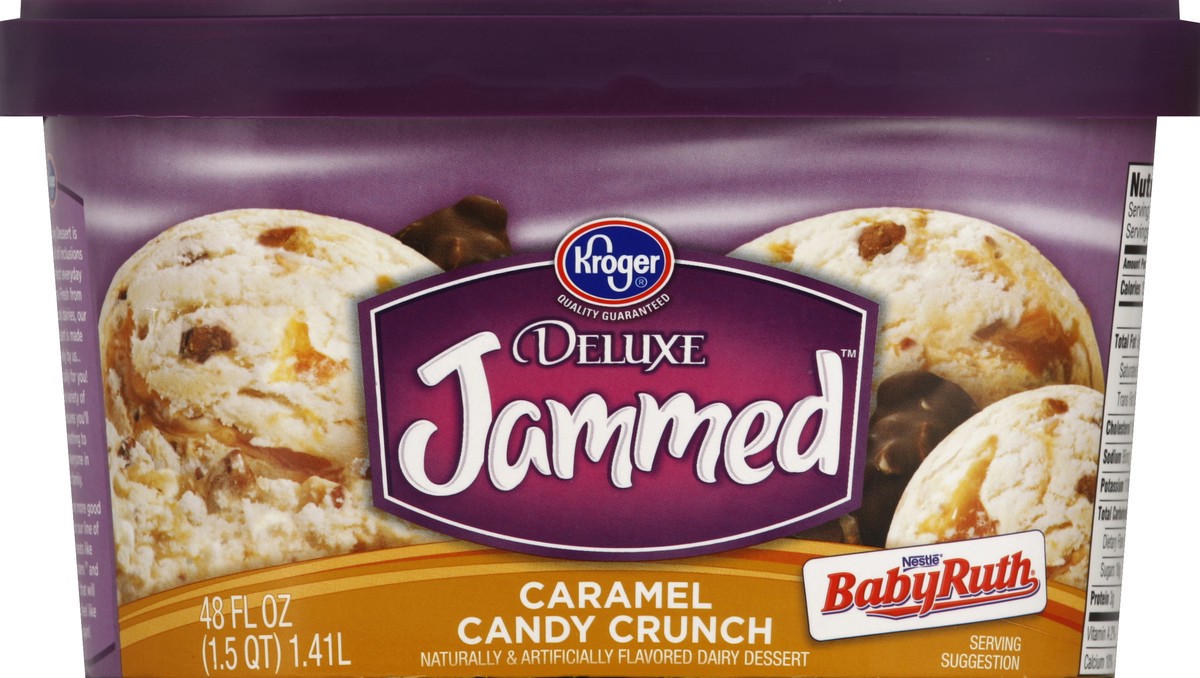 slide 5 of 6, Kroger Deluxe Jammed Caramel Candy Crunch Ice Cream, 48 fl oz