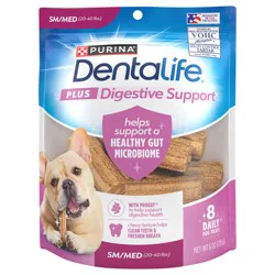 Purina Dentalife Plus Digestive Support Chicken and Pumpkin Flavor Small/Medium Dog Dental Chews 6 oz. - 8 ct Pouch