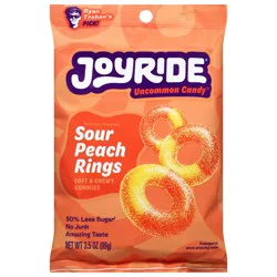 Joyride Uncommon Candy Sour Peach Rings 3.5 oz