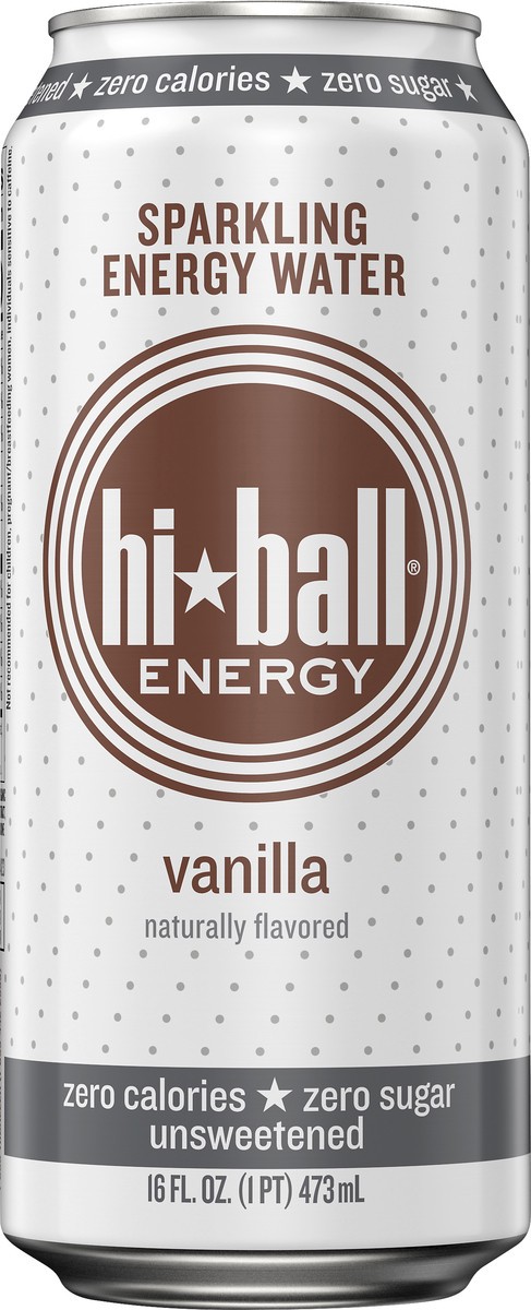 slide 5 of 7, Hiball Energy Hiball Vanilla Sparkling Energy Water, 16 fl oz