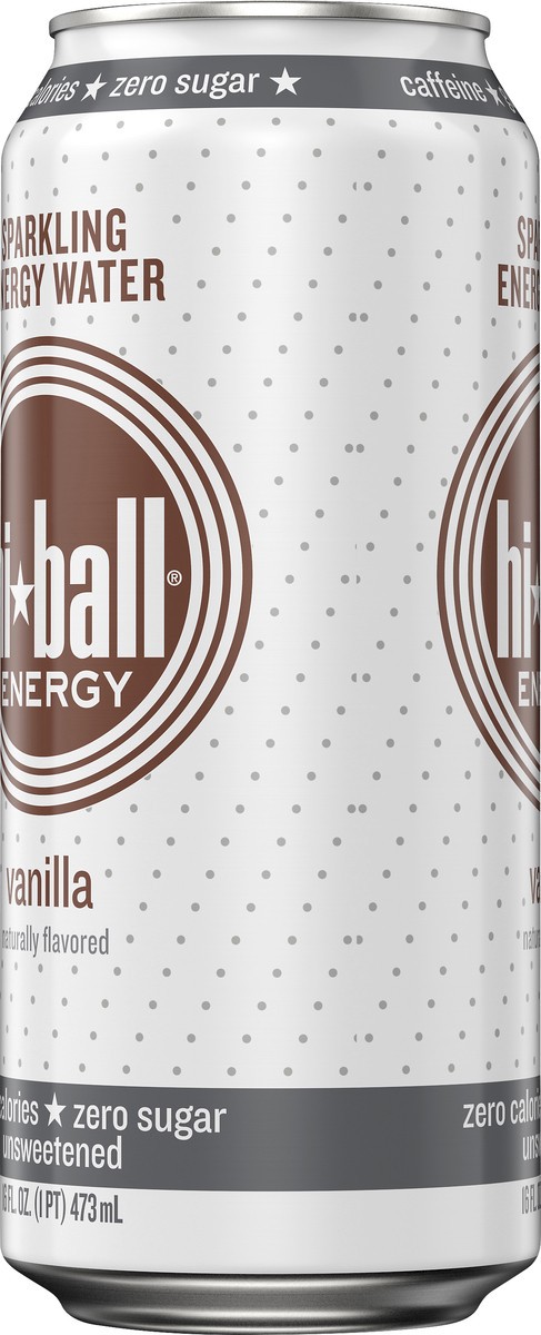 slide 2 of 7, Hiball Energy Hiball Vanilla Sparkling Energy Water, 16 fl oz