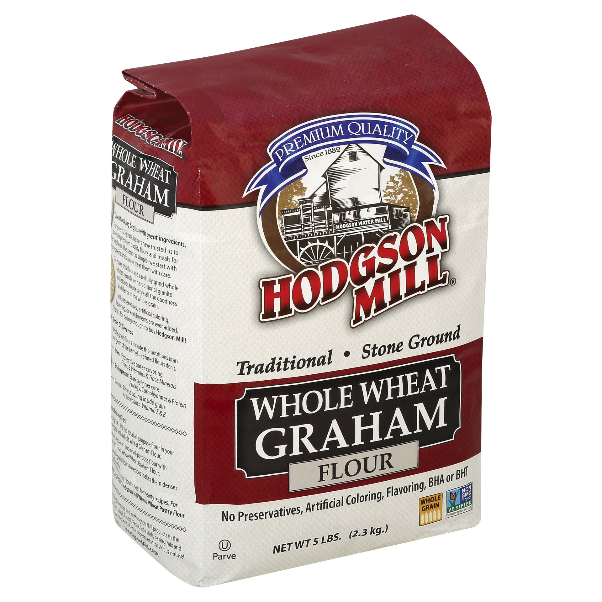 slide 1 of 3, Hodgson Mill Graham Flour, Whole Wheat, 5 lb