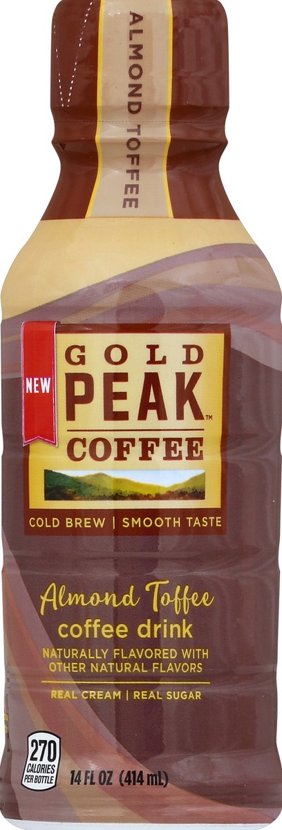 slide 4 of 4, Gold Peak Almond Toffee Bottle, 14 fl oz