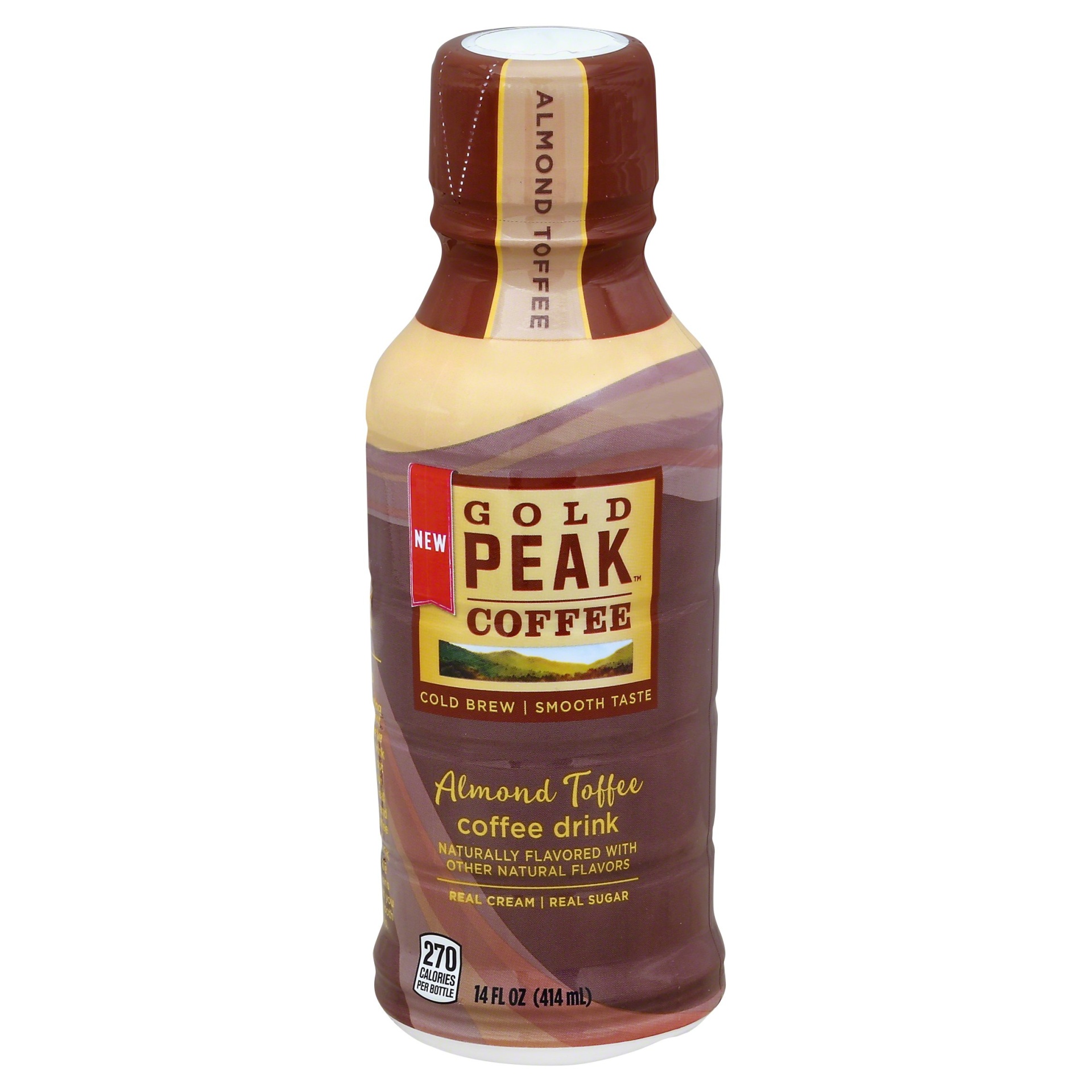 slide 1 of 4, Gold Peak Almond Toffee Bottle, 14 fl oz