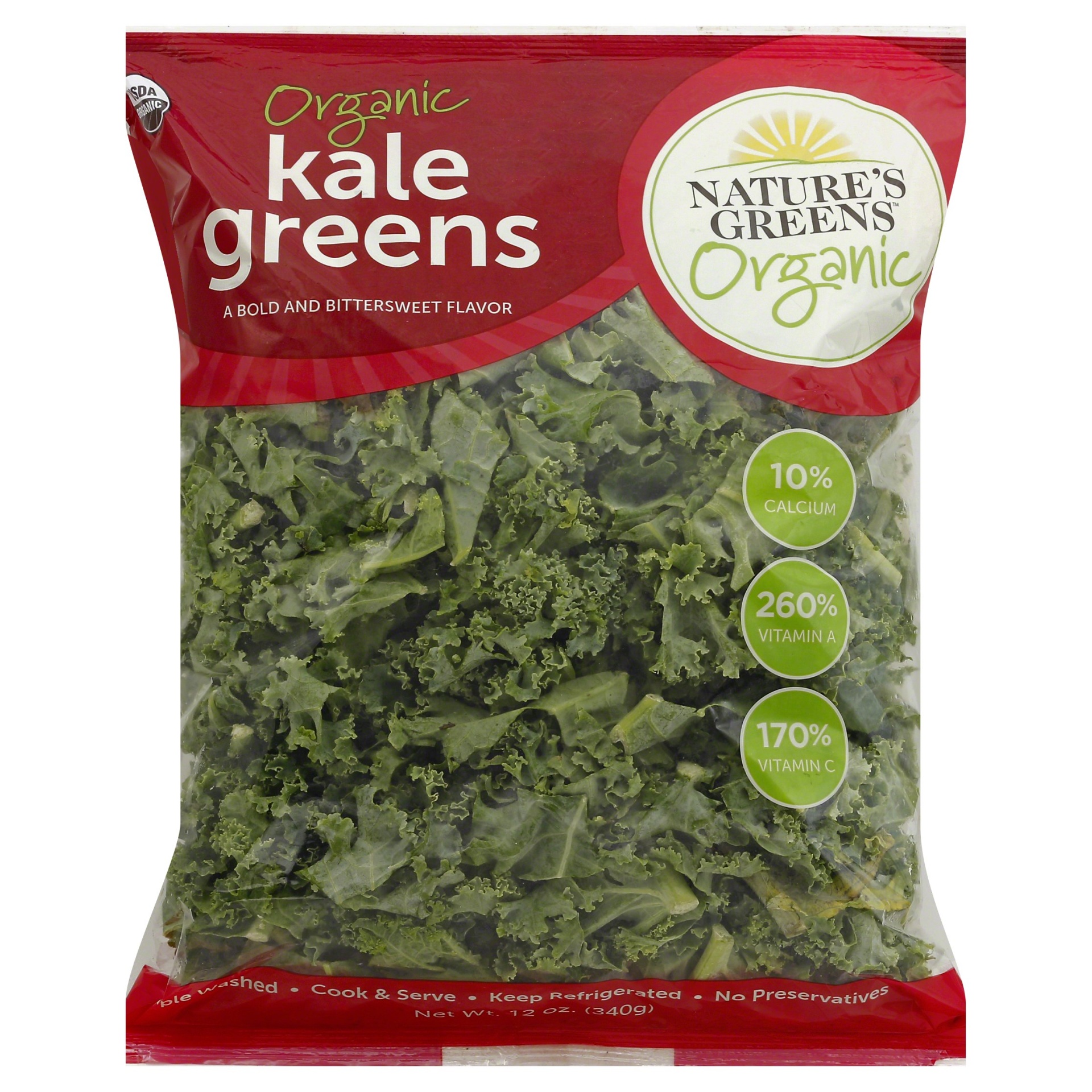 slide 1 of 5, Nature's Greens Kale Greens 12 oz, 12 oz