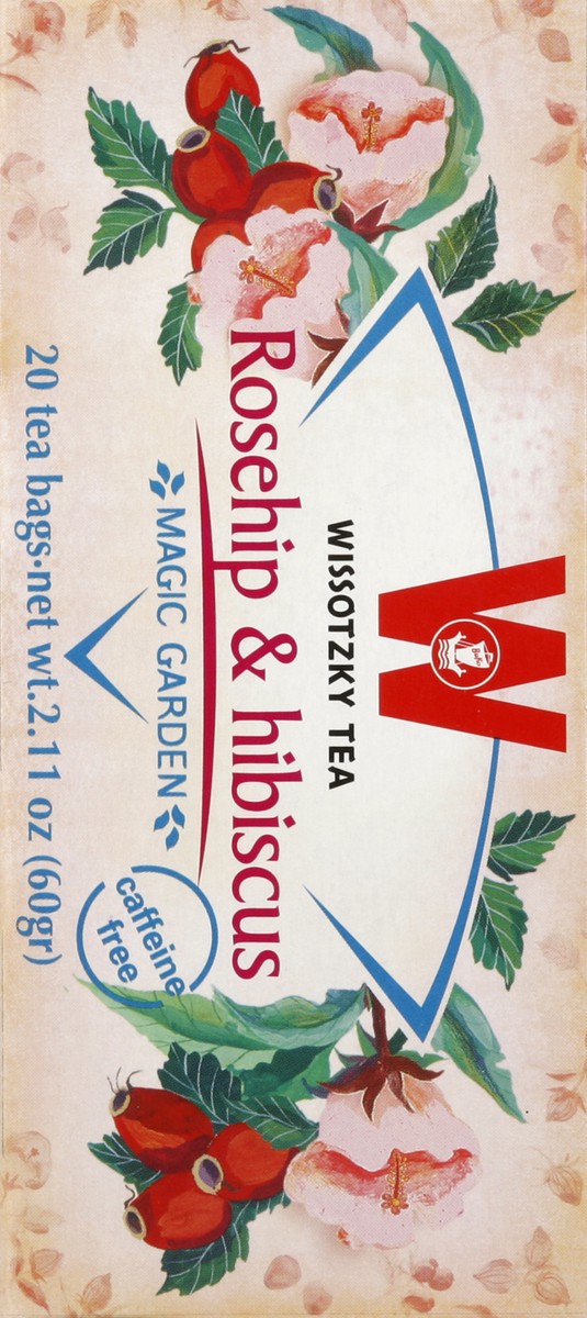 slide 5 of 5, Wissotzky Tea Magic Garden Herbal Tea Caffeine Free Rosehip & Hibiscus- 20 ct, 20 ct