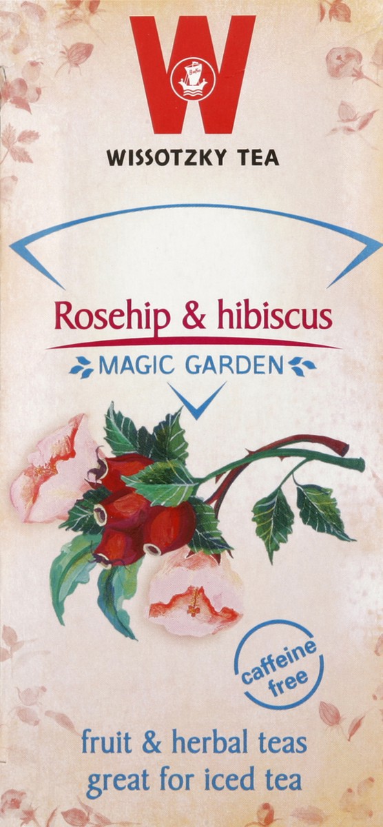 slide 4 of 5, Wissotzky Tea Magic Garden Herbal Tea Caffeine Free Rosehip & Hibiscus- 20 ct, 20 ct