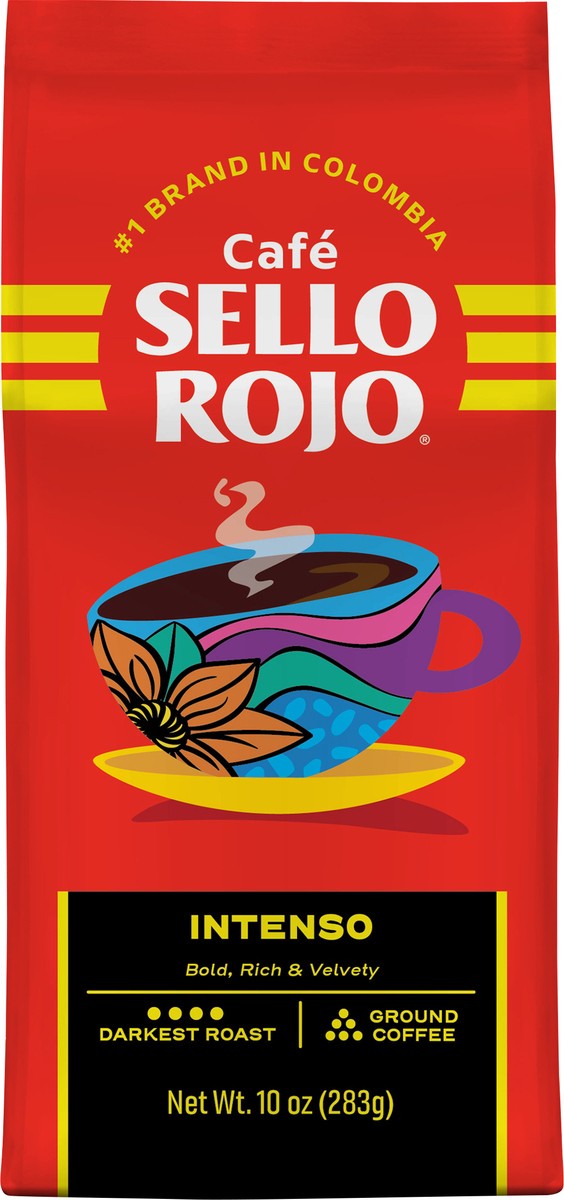 slide 4 of 5, Café Sello Rojo Intenso Darkest Roast Ground Coffee 10 oz, 10 oz