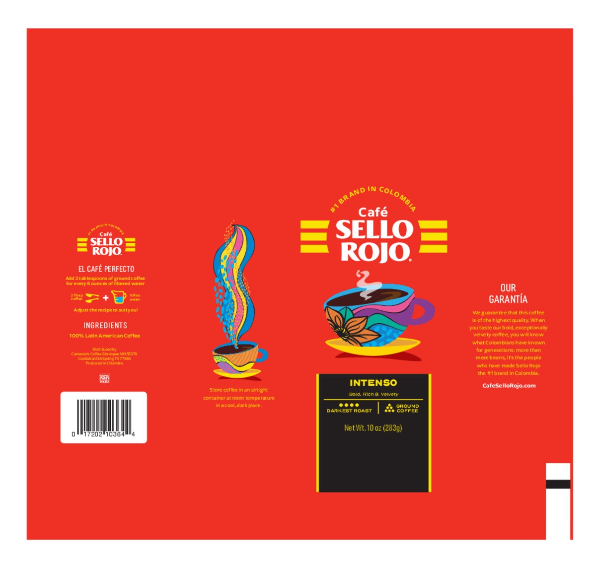 slide 3 of 5, Café Sello Rojo Intenso Darkest Roast Ground Coffee 10 oz, 10 oz