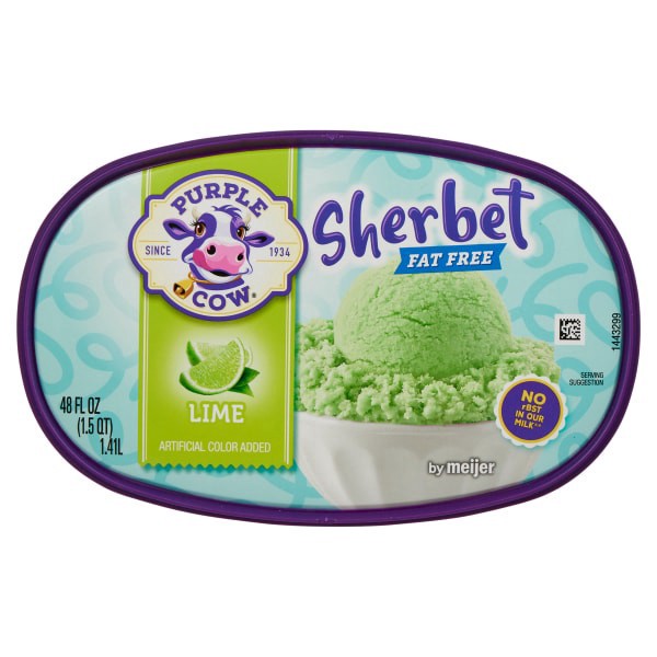 slide 9 of 25, Purple Cow Sherbet Lime 48 Oz, 48 oz