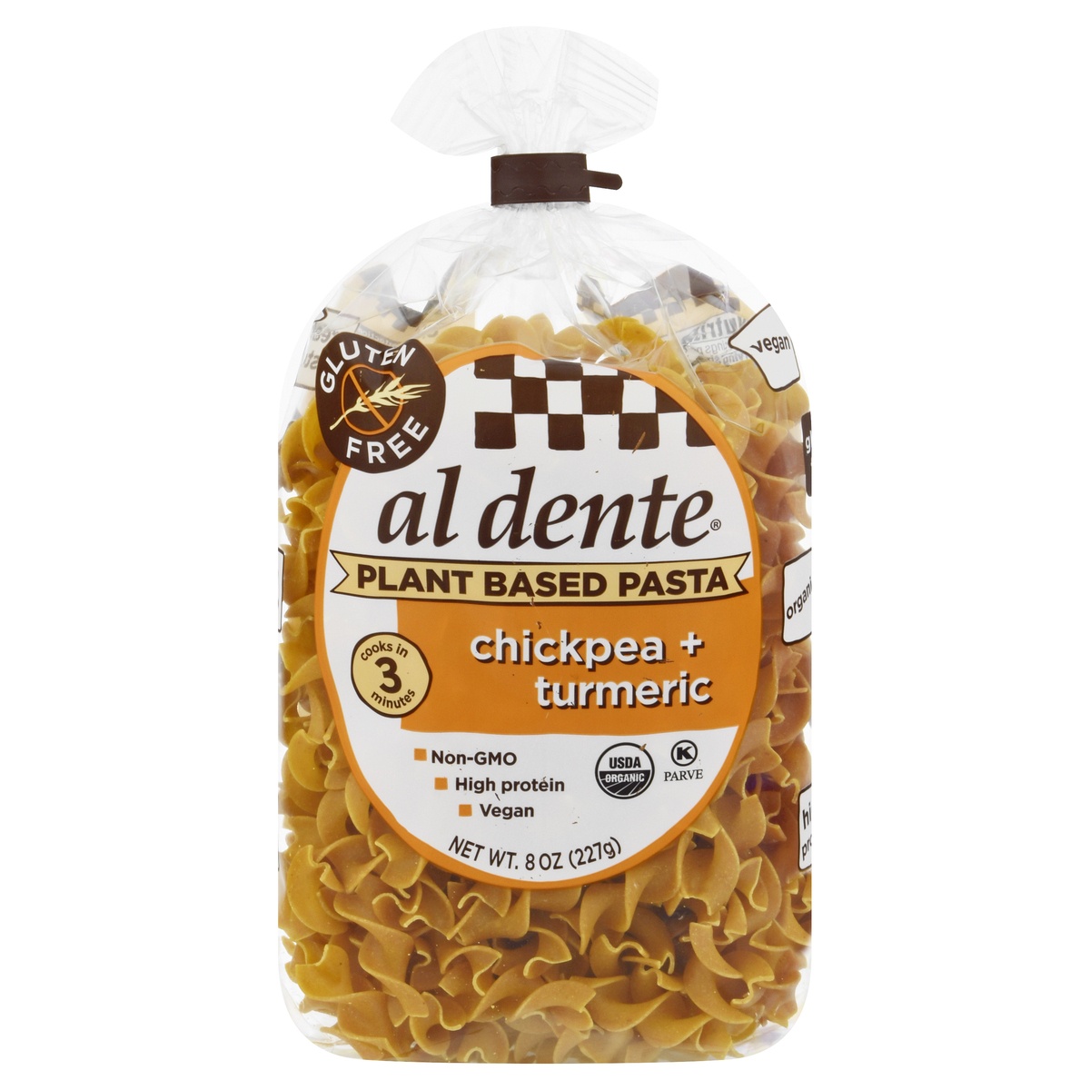 slide 1 of 1, Al Dente Chickpea + Turmeric Pasta, 8 oz