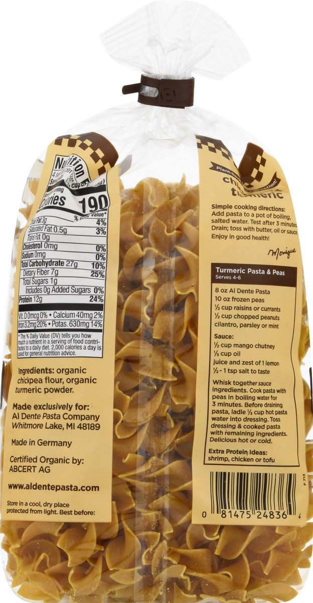slide 4 of 12, Al Dente Chickpea + Turmeric Pasta, 8 oz