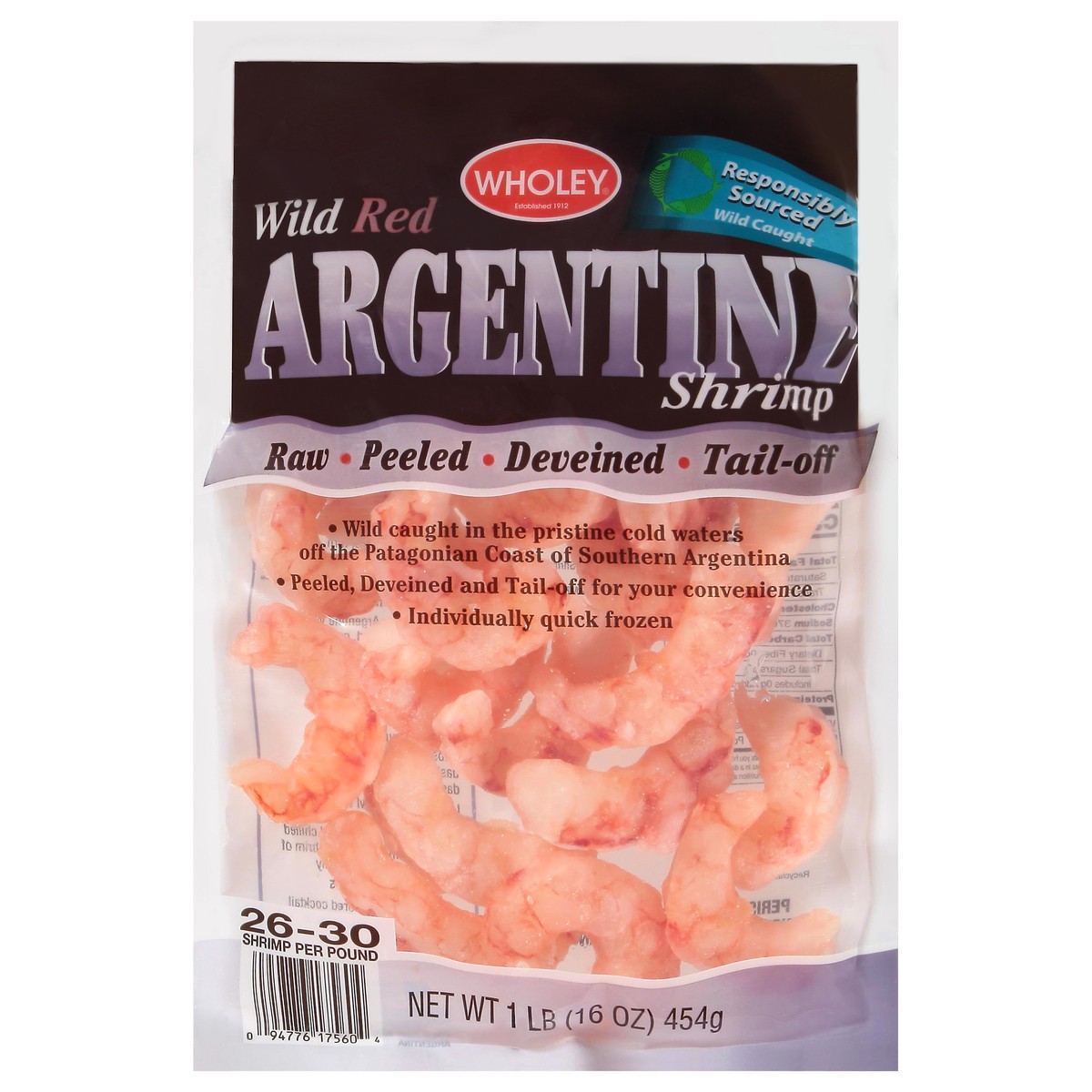 slide 1 of 13, Wholey Argentina Red Shrimp P&D, 1 lb