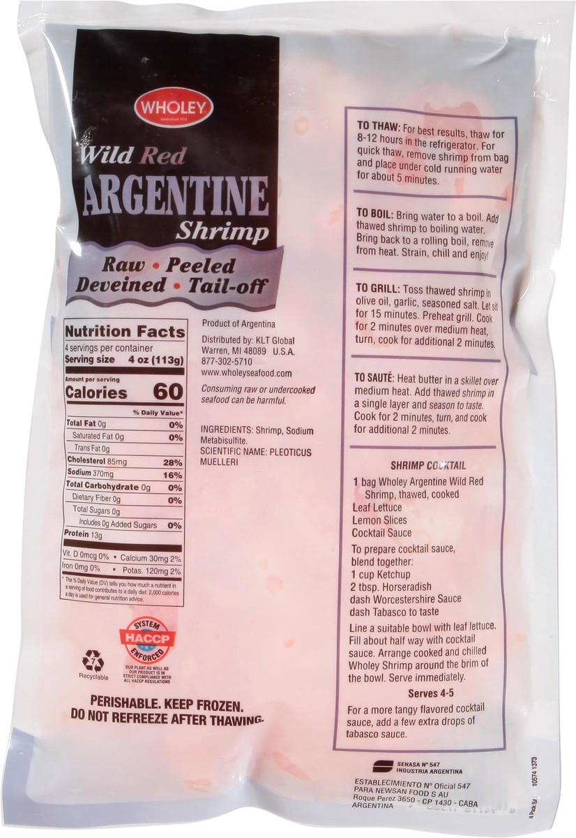 slide 5 of 13, Wholey Red Argentine Shrimp 16 oz, 16 oz