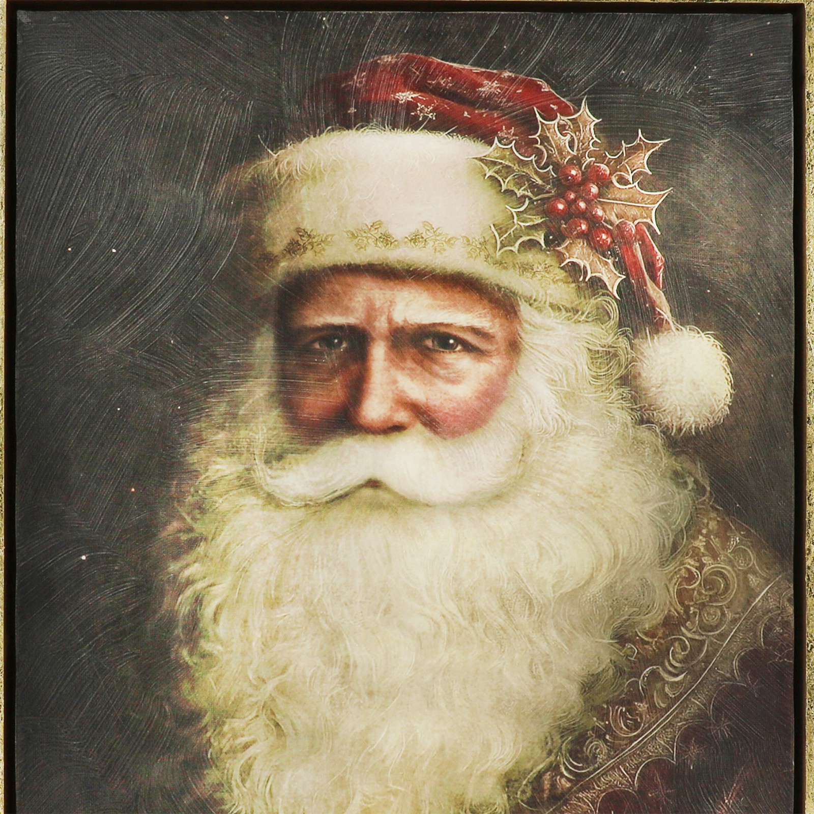 slide 4 of 4, 14.25" X 20" Holly Santa Claus Wall Decor By Ashland, 14.25 in x 20 in