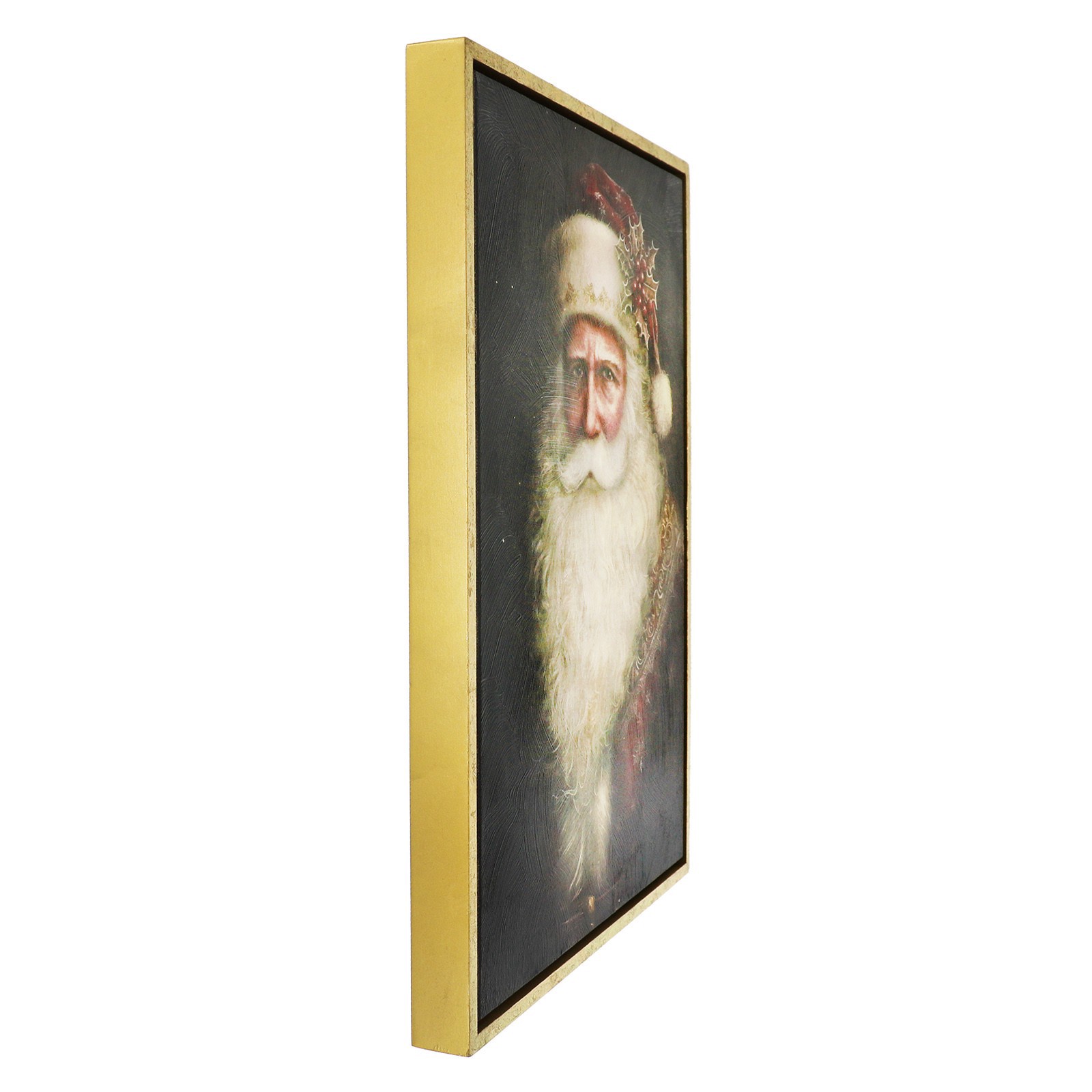 slide 2 of 4, 14.25" X 20" Holly Santa Claus Wall Decor By Ashland, 14.25 in x 20 in