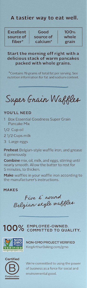 slide 3 of 9, King Arthur Baking Essential Goodness Super Grain Pancake Mix 16 oz, 16 oz