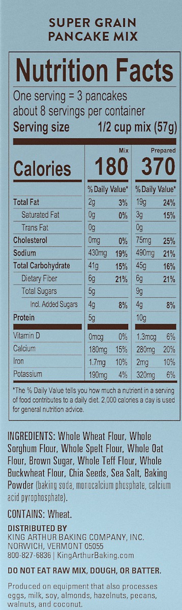 slide 9 of 9, King Arthur Baking Essential Goodness Super Grain Pancake Mix 16 oz, 16 oz