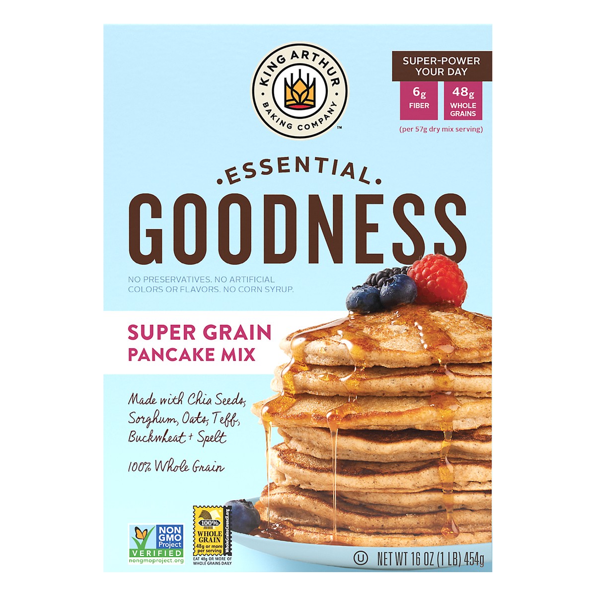 slide 4 of 9, King Arthur Baking Essential Goodness Super Grain Pancake Mix 16 oz, 16 oz