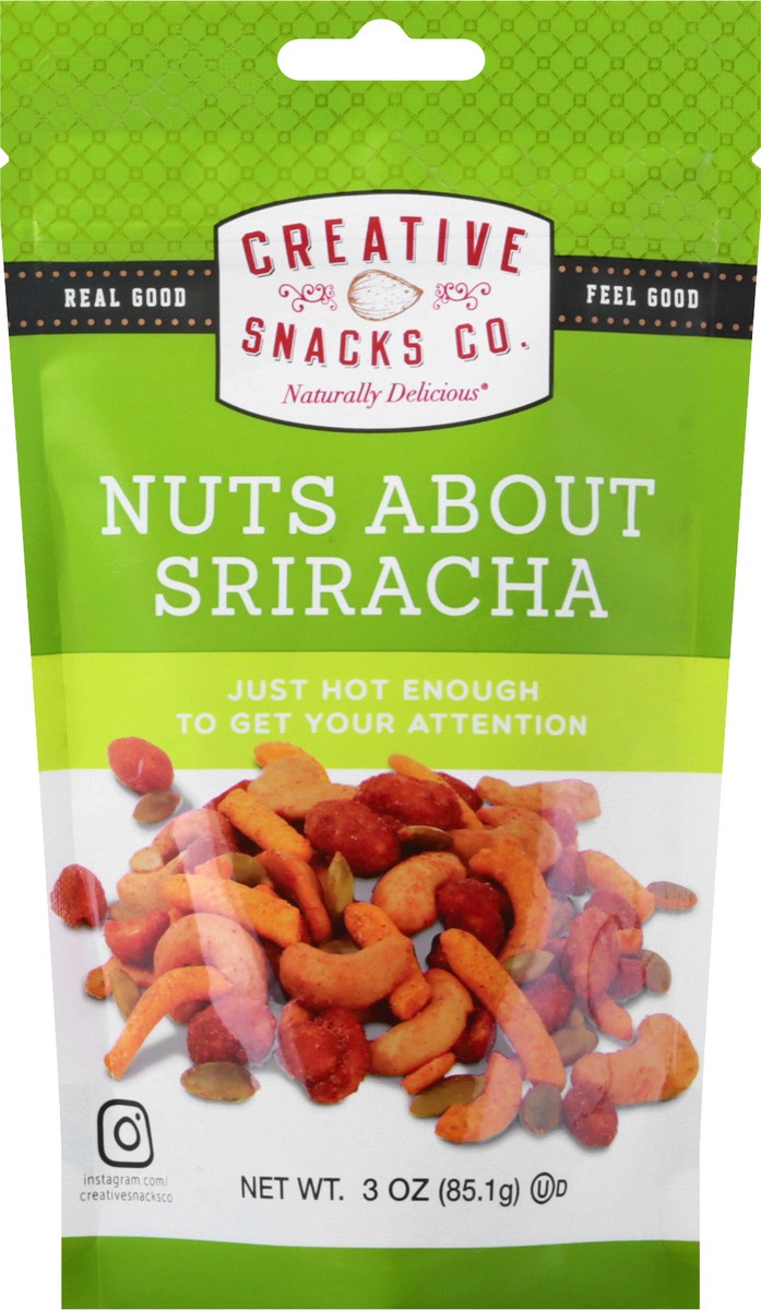 slide 1 of 13, Creative Snacks Nuts About Sriracha 3 oz, 3 oz