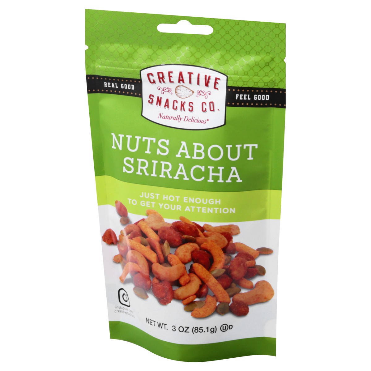 slide 5 of 13, Creative Snacks Nuts About Sriracha 3 oz, 3 oz