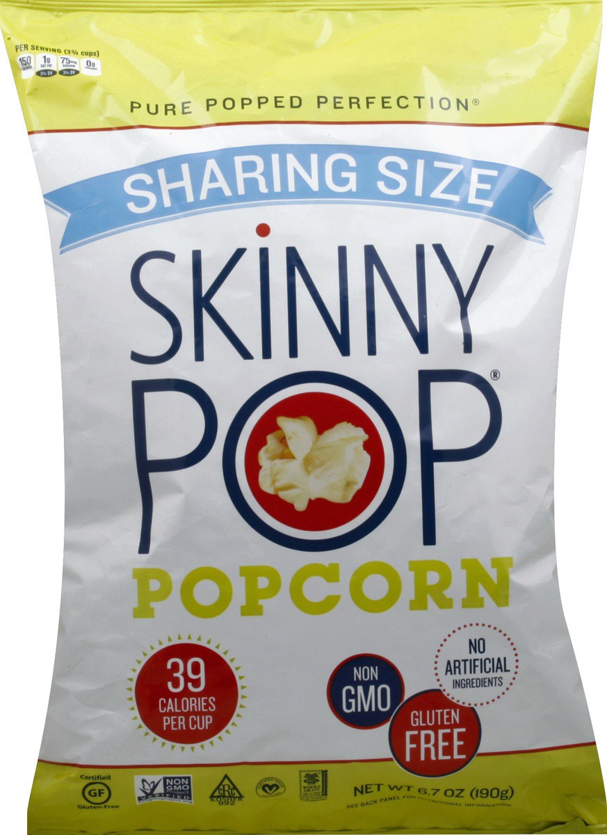 slide 5 of 6, SkinnyPop Skinnypop Popcorn, Sharing Size, 6.7 oz