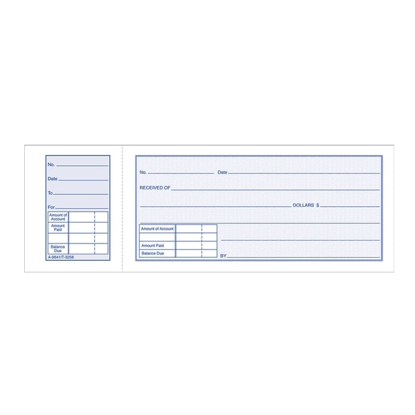 slide 1 of 2, Adams Money Receipt Book, 1 Part, White, 5 pk; 50 ct; 2 3/4 in x 7 15/16 in