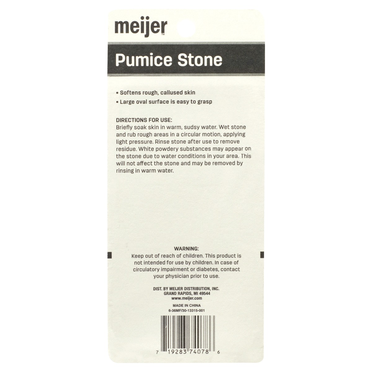 slide 2 of 2, Meijer Pumice Stone, 1 ct