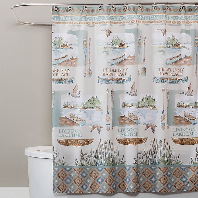 slide 1 of 1, Saturday Knight Lake House Shower Curtain, 1 ct