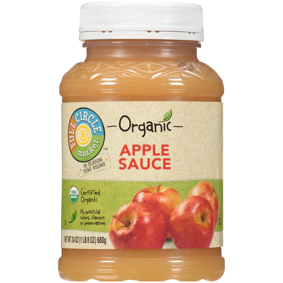 slide 2 of 9, Full Circle Market Apple Sauce, 24 oz