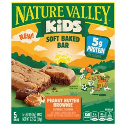 Nature Valley Kids Peanut Butter Brownie Soft Baked Layered Bars 5-1.35 Oz Bars