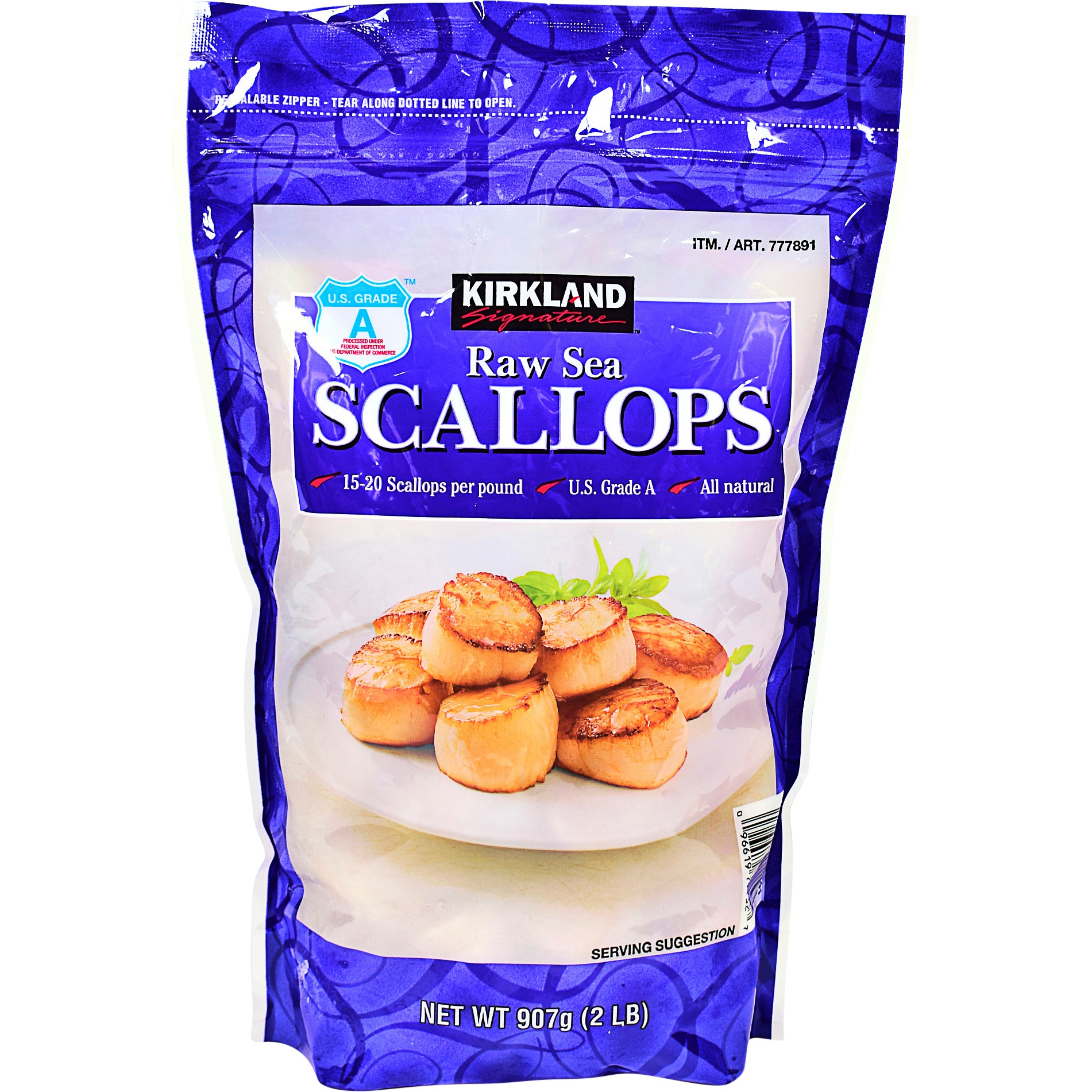 Kirkland Signature Raw Sea Scallops 2 lb Shipt