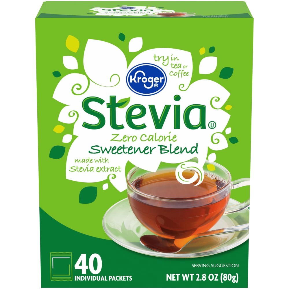 slide 1 of 5, Kroger Stevia Zero Calorie Sweetener Blend, 40 ct; 0.07 oz