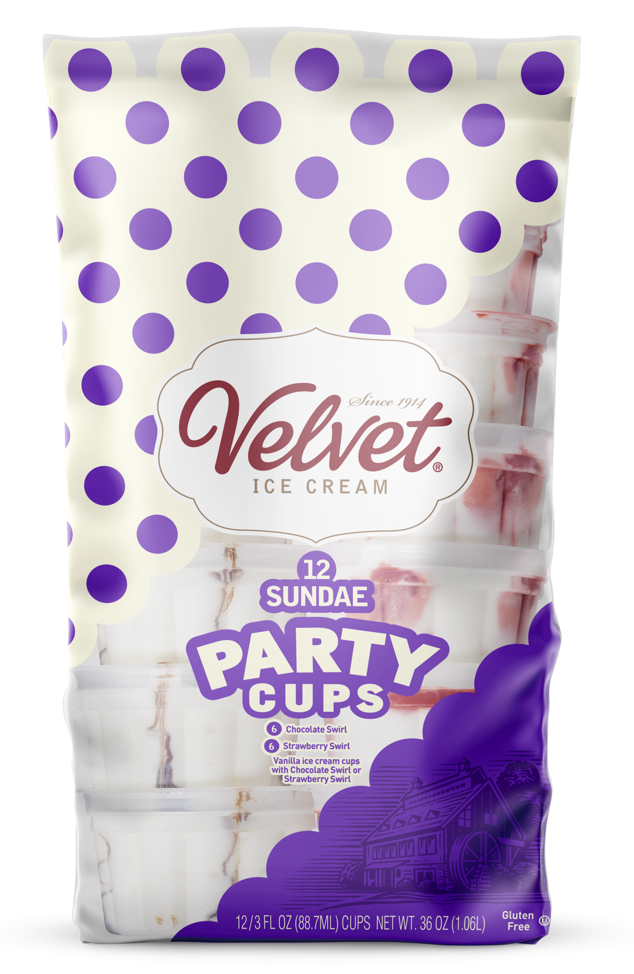 slide 1 of 1, Velvet Party Cup Sundaeilla, 12 ct