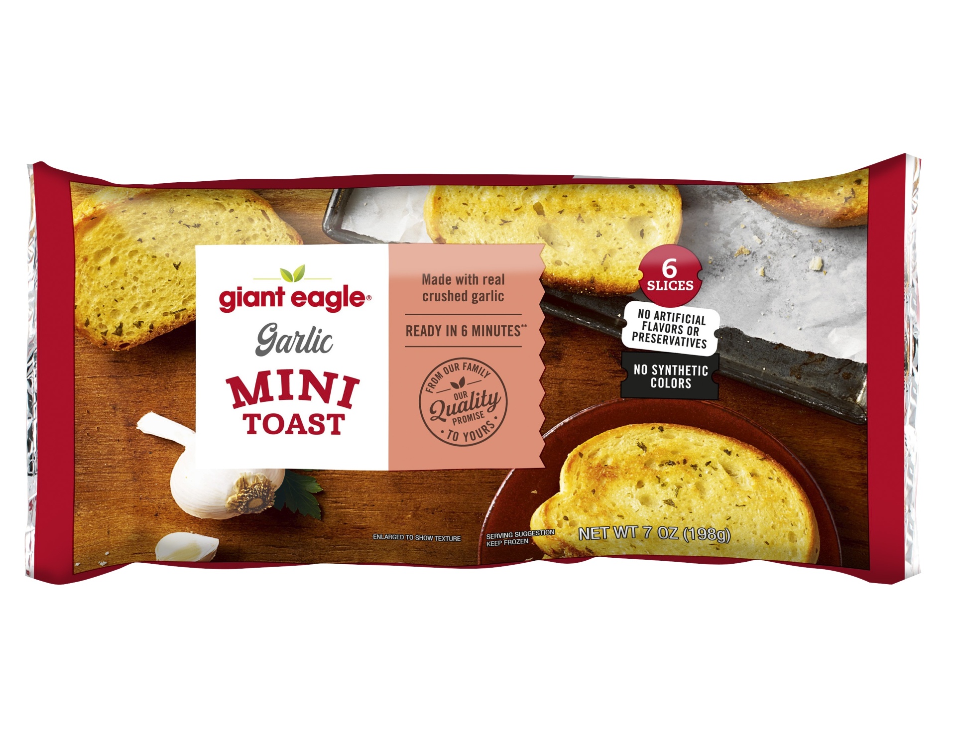 slide 1 of 1, Giant Eagle Garlic Mini Toast, 7 oz