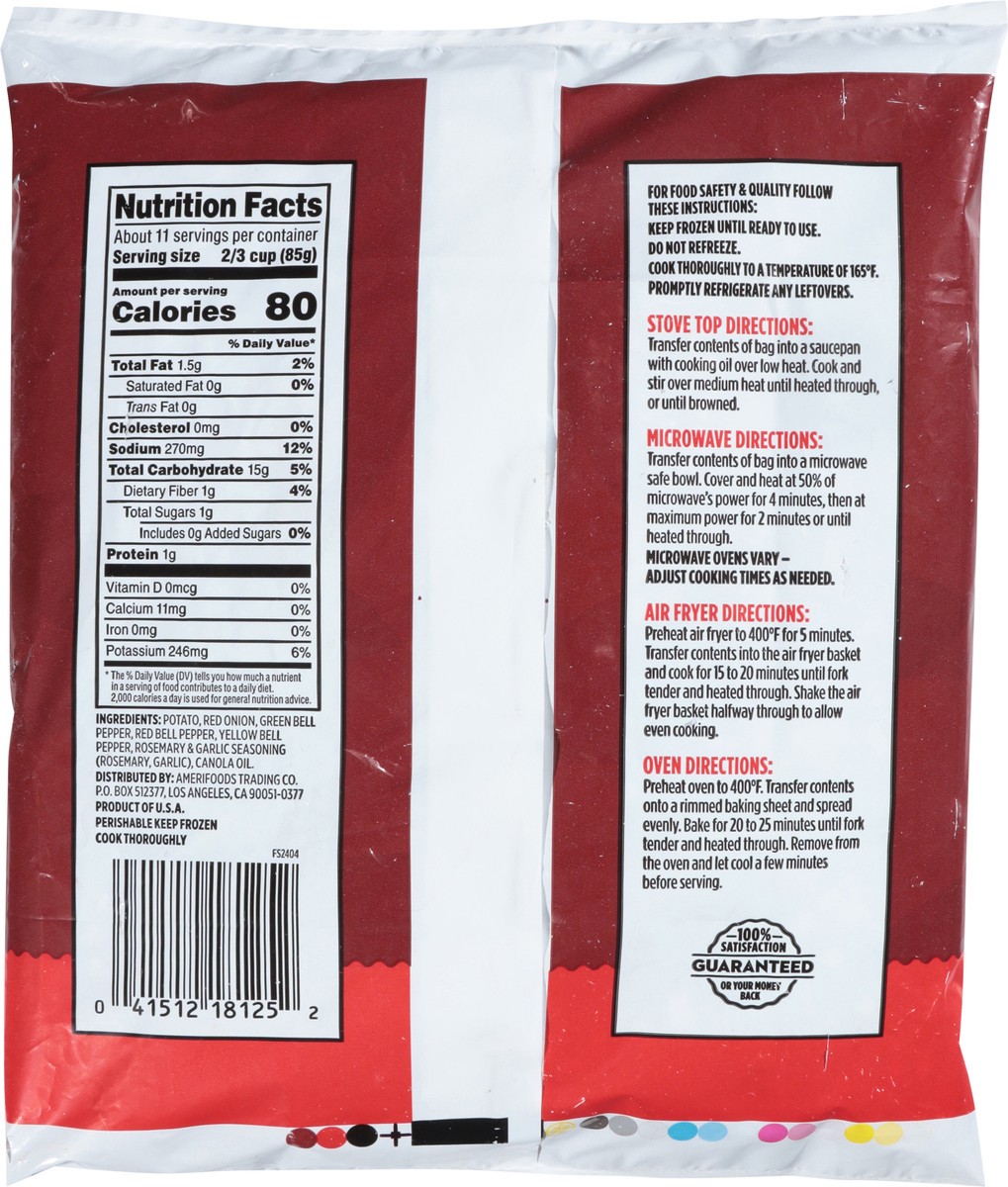 slide 8 of 14, First Street Roasted Potatoes W/ Peppers & Onions, 32 oz