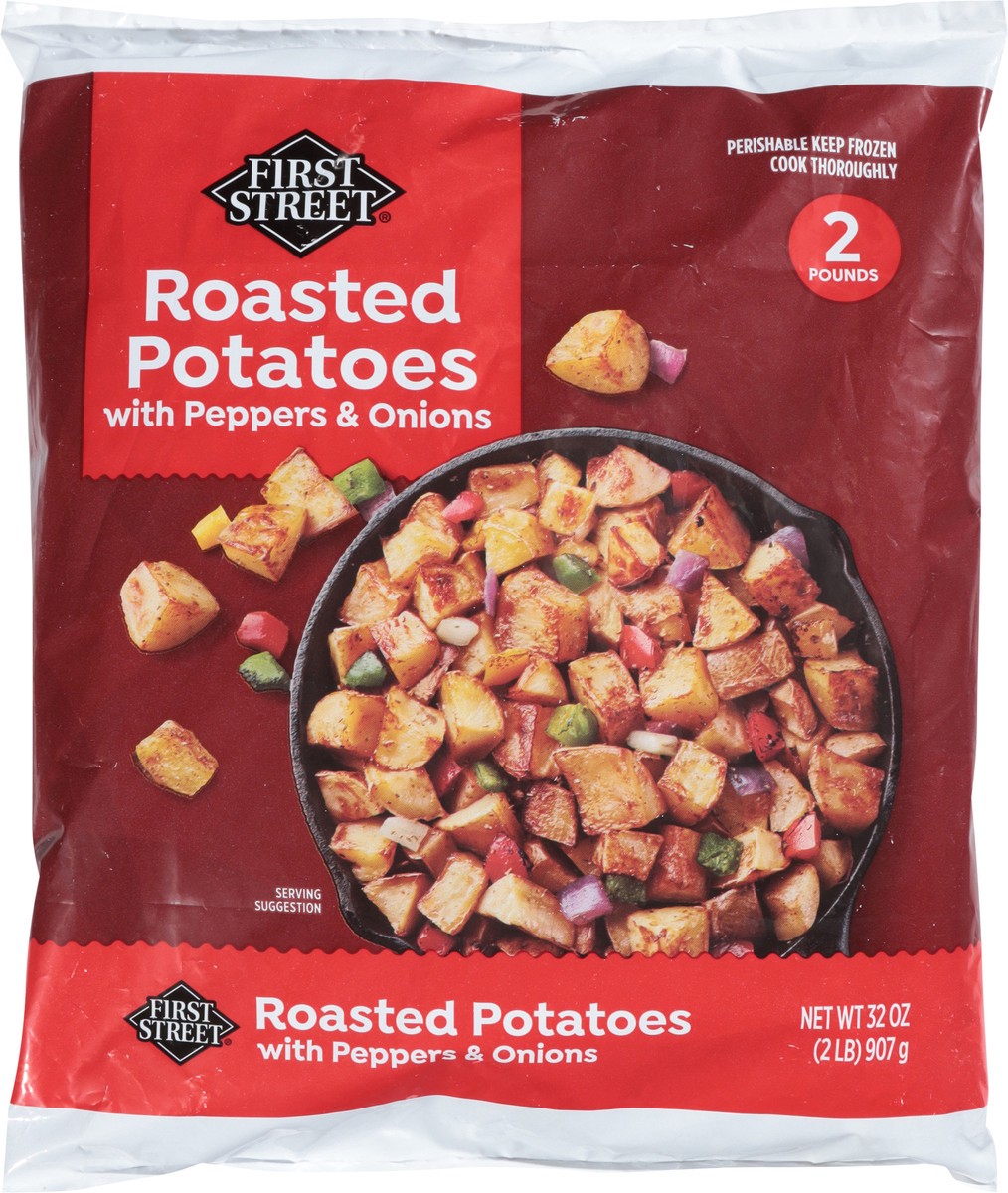 slide 5 of 14, First Street Roasted Potatoes W/ Peppers & Onions, 32 oz