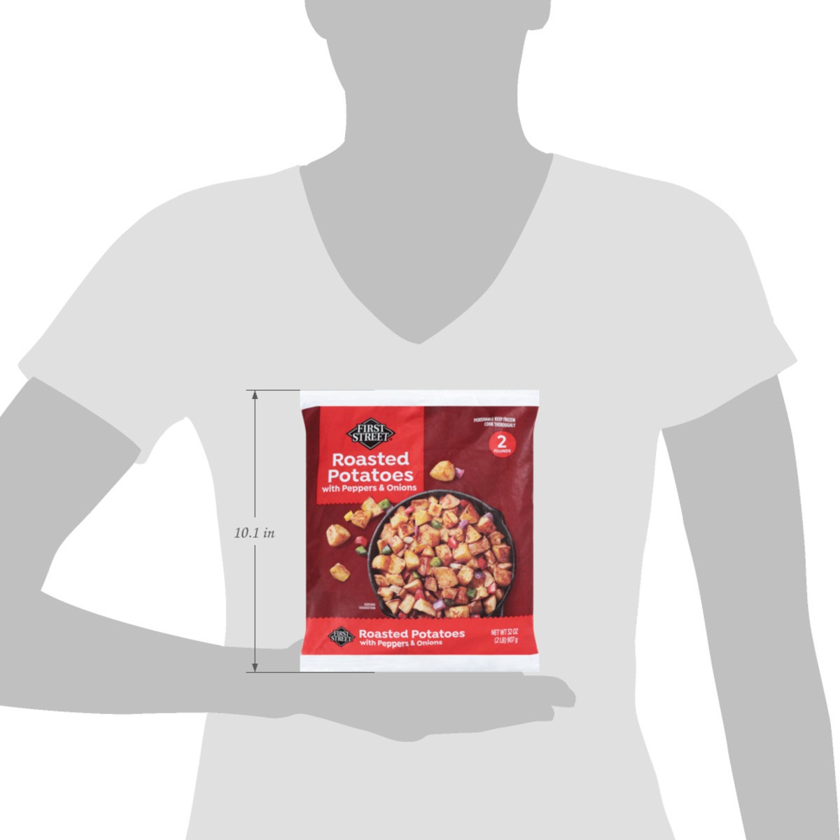 slide 12 of 14, First Street Roasted Potatoes W/ Peppers & Onions, 32 oz