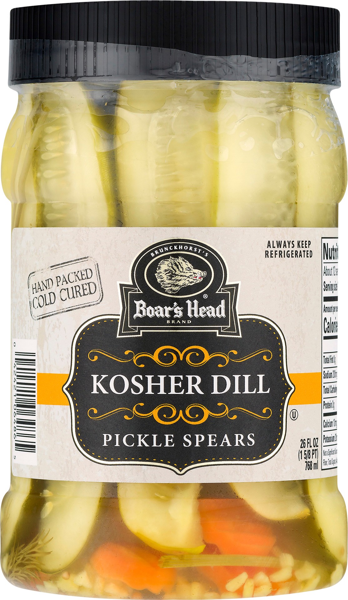slide 1 of 1, Boar's Head Kosher Dill Pickle Spears 26 fl oz, 26 fl oz