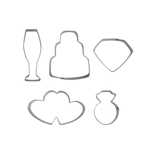 slide 1 of 3, Wedding Stainless Steel Mini Cookie Cutter Set By Celebrate It, 1.5 in to 3 in