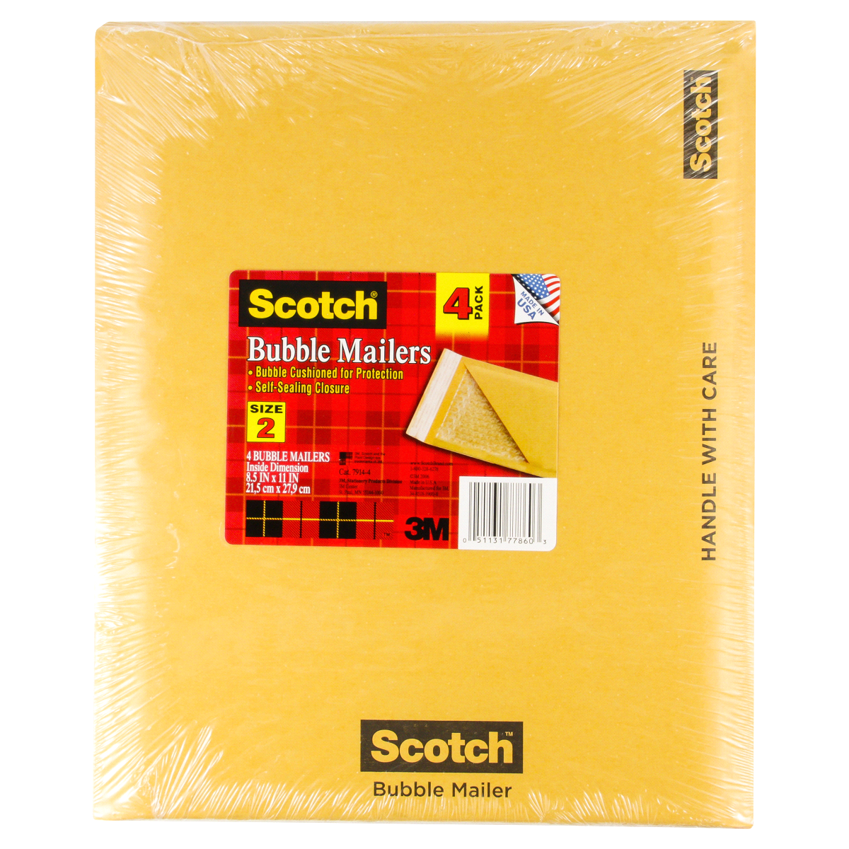 slide 1 of 1, Scotch Bubble Mailer, 9 1/2" X 11 1/2", Size #2, 1 ct