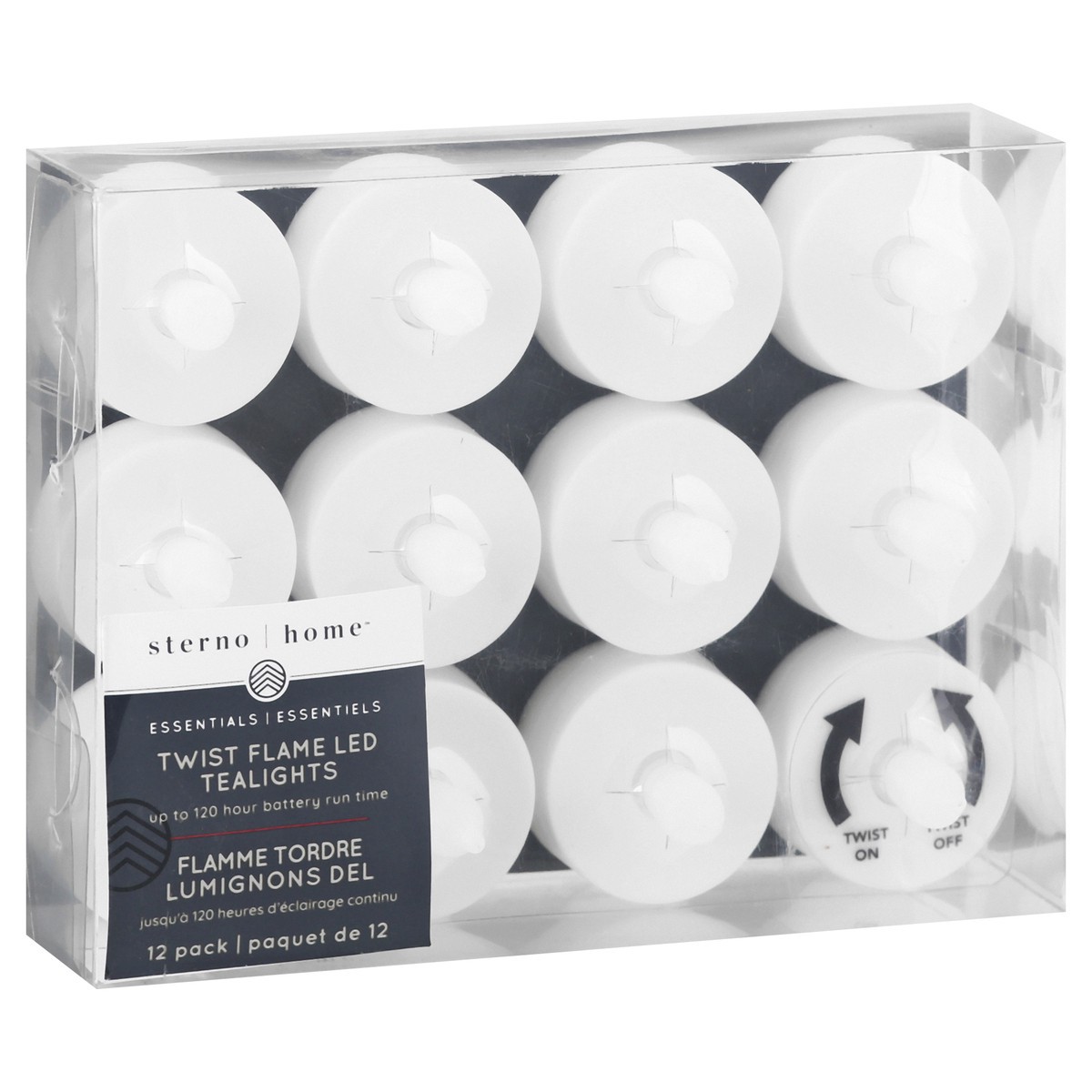 slide 5 of 9, Sterno Home Twist Flame LED Tealights 12 ea, 12 ct