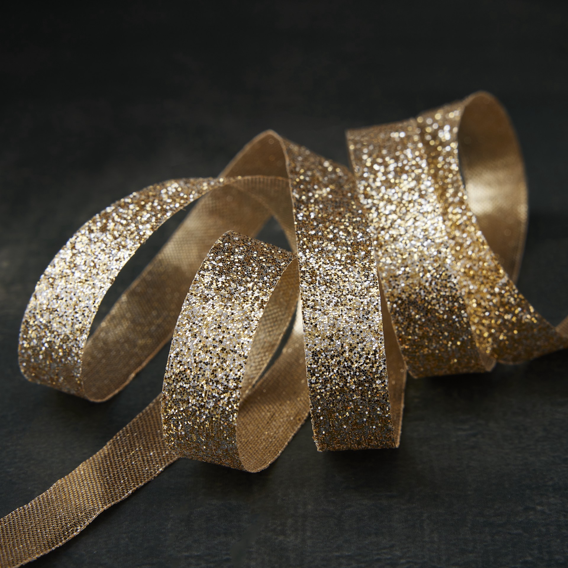 slide 2 of 4, 3/8" X 5yd. Metallic Glitter Ribbon By Celebrate It, 3/8 in x 5 yd
