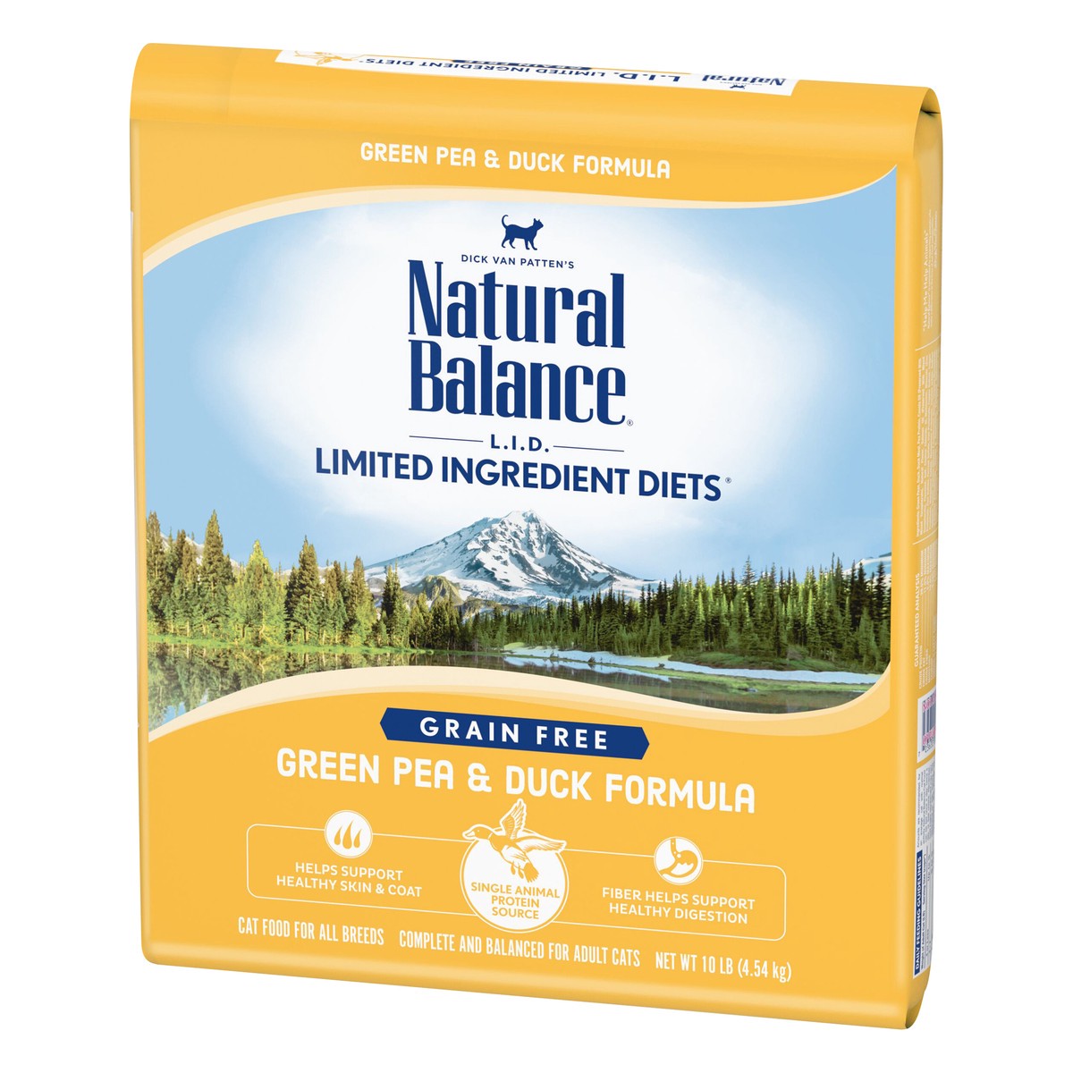 slide 7 of 9, Natural Balance Limited Ingredient Diets Green Pea & Duck Formula Dry Cat Food, 10 Pounds, Grain Free, 10 lb